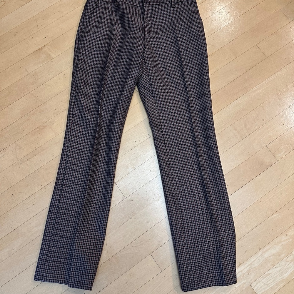 GUCCI brown herringbone plaid wool pant, 38/XS, GD1201 - Picture 2 of 8